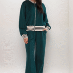 Σετ Ζακέτα Με Ρίγες Και Ψηλόμεσο Παντελόνι