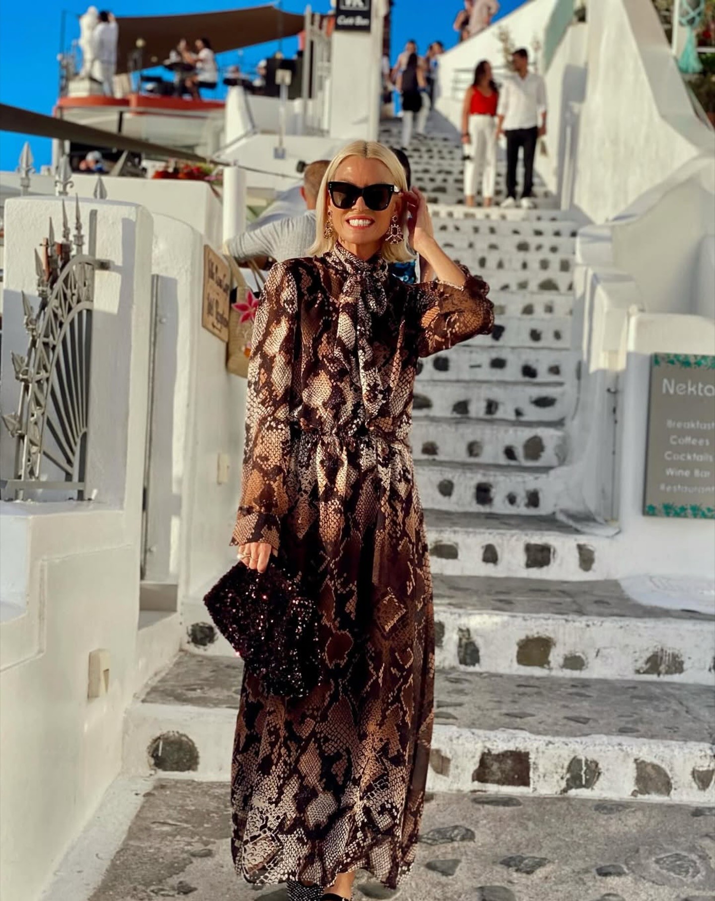 551070999_18523316923045257_2770932589191982626_n-1 Maxi Φόρεμα Snake Print - Image 1