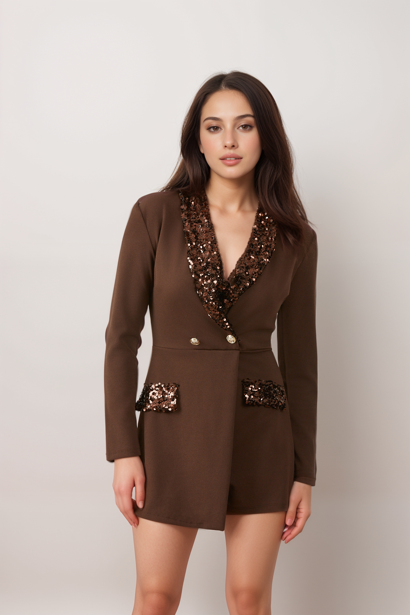 Ολόσωμο Σορτς Με Λεπτομέρειες Παγιέτα - Image 7