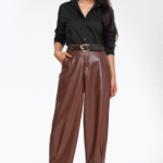 Παντελόνι Δερματίνη Barrel Fit