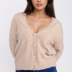 Πλεκτή Ζακέτα Κουμπί Diamond