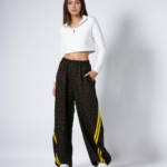 Παντελόνι Οversized Λεοπάρ Με Ρίγες Στο Πλάι